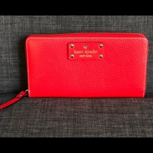 NWOT Kate Spade wallet in red